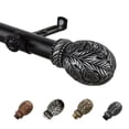 thumbnail image 1 of 13/16" Dia Adjustable 48-84" Santino Curtain Rod in Black, 1 of 3