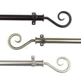 thumbnail image 1 of 13/16" Dia Adjustable 66-120 inch Curtain Rod with Julius Finials - Black,(4820-662), 1 of 3