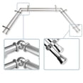 thumbnail image 1 of 13/16" Dia Bay Window Double Curtain rod, Adjustable 20"-36", 38"-72" - Satin Nickel,(AWID-Bay-15), 1 of 3