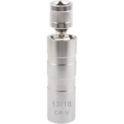 13/16" Spark Plug Socket Set,Thin Walled Magnetic Spark Plug Socket,Car Accessories Universal Joint 3/8" Drive 12 Point Swivel Socket Removal Tool 13/16inch