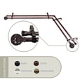 thumbnail image 1 of 13/16 inch Ruston Corner Window Double Curtain Rod 48-84" - Cocoa, 1 of 1