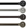 thumbnail image 1 of 13/16 inch Ruston Curtain Rod 66-120" - Black, 1 of 2