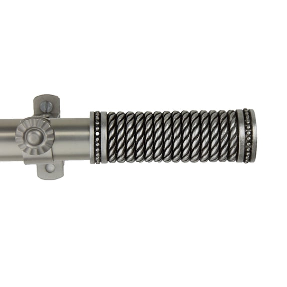 Contemporary Home Living 126.5" Satin Silver Contemporary Window Curtain Rod