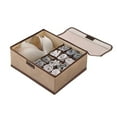 thumbnail image 1 of 13/17 Grid Underwear Bra Storage Box Organizer With Large Drawer Sock Capacity Lid Organizador Divider Organizer C N4X1 Wardrobe, 1 of 7