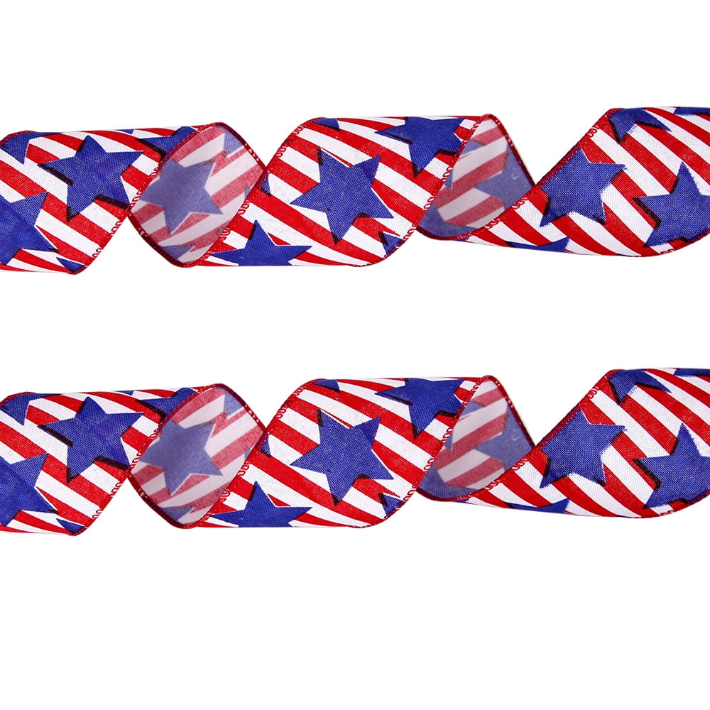 13.1ft Patriotic Decorations Patriotic Independence Day Ribbons Stripe ...