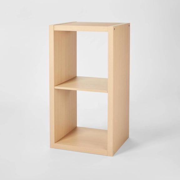 13'' 2 Cube Organizer -  MDF Cubby Storage Bookshelf with Anti-Tip Hardware, 13" System Compatible
