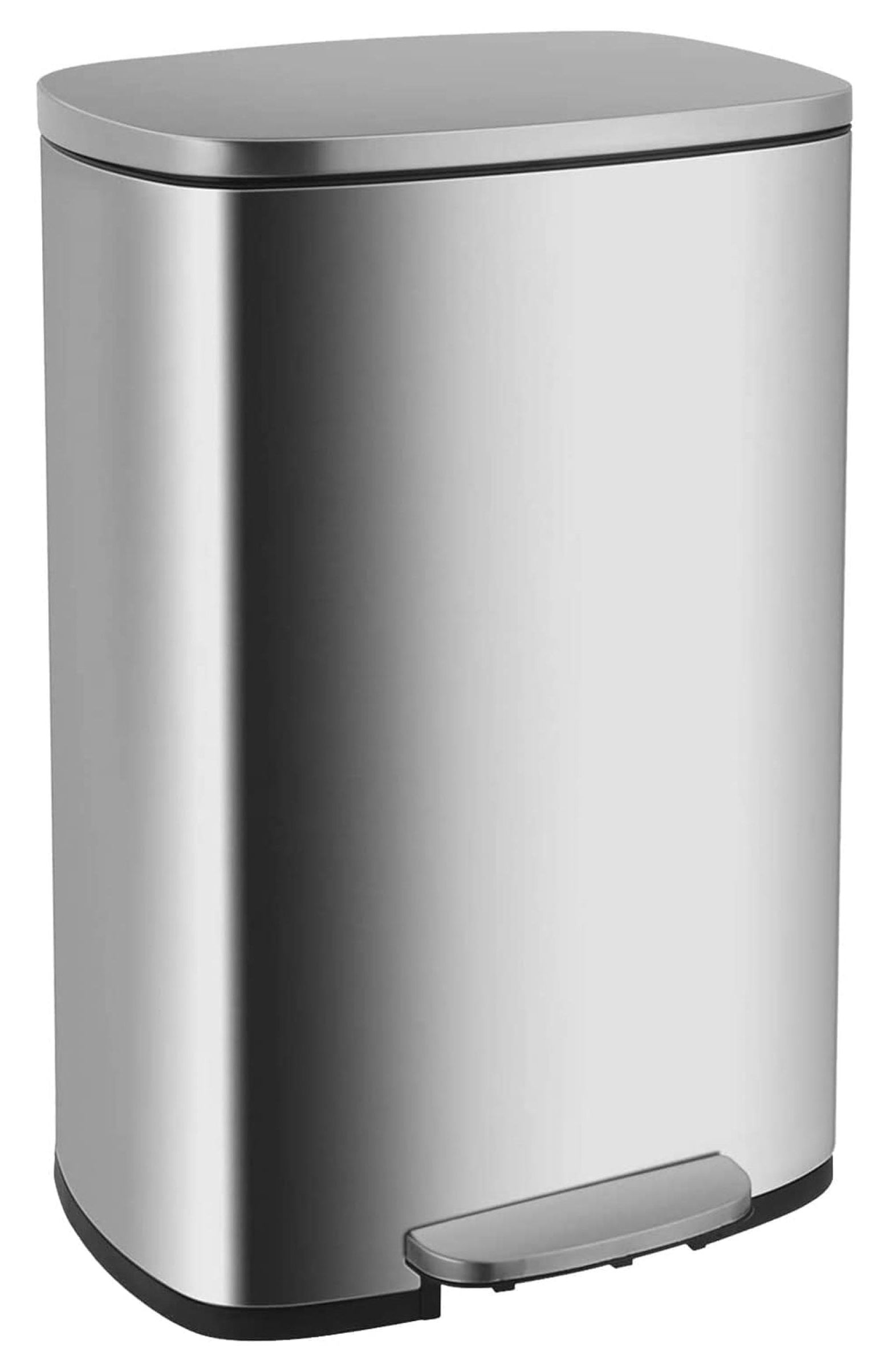 13.2 Gallon(50L) Trash Can, Fingerprint Proof Stainless Steel Kitchen Garbage Can with Removable
