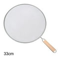 thumbnail image 1 of 13.2 Inch Grease Splatter Screen Guard Stainless Steel Splash Screen Protector Guards with Handle Splash-Proof Frying Pan Mesh Pot Lid Cover for Kitchen Cooking Gadgets, 1 of 5