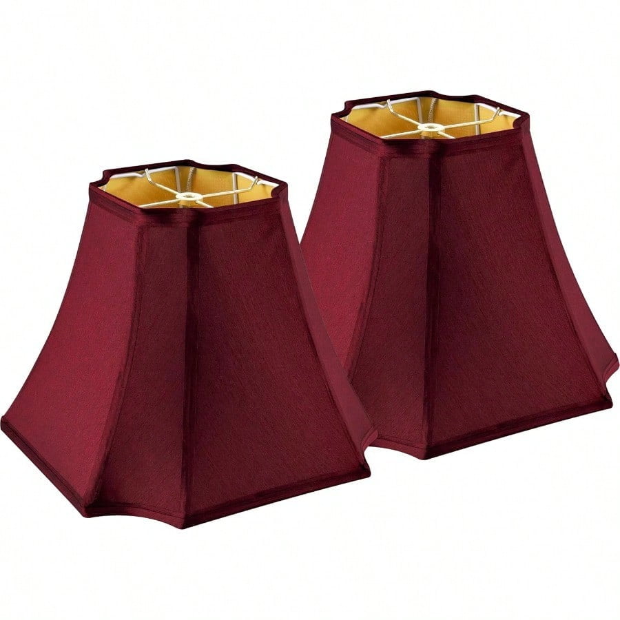 13.2 Medium Bury Lampshades RedSquare Cut Corner Lamp Shades for Floor and Table Lamps 6.5x13.2x10.6 Bury Natural Lampshade Replacement Easy Assembly Required Set of 2