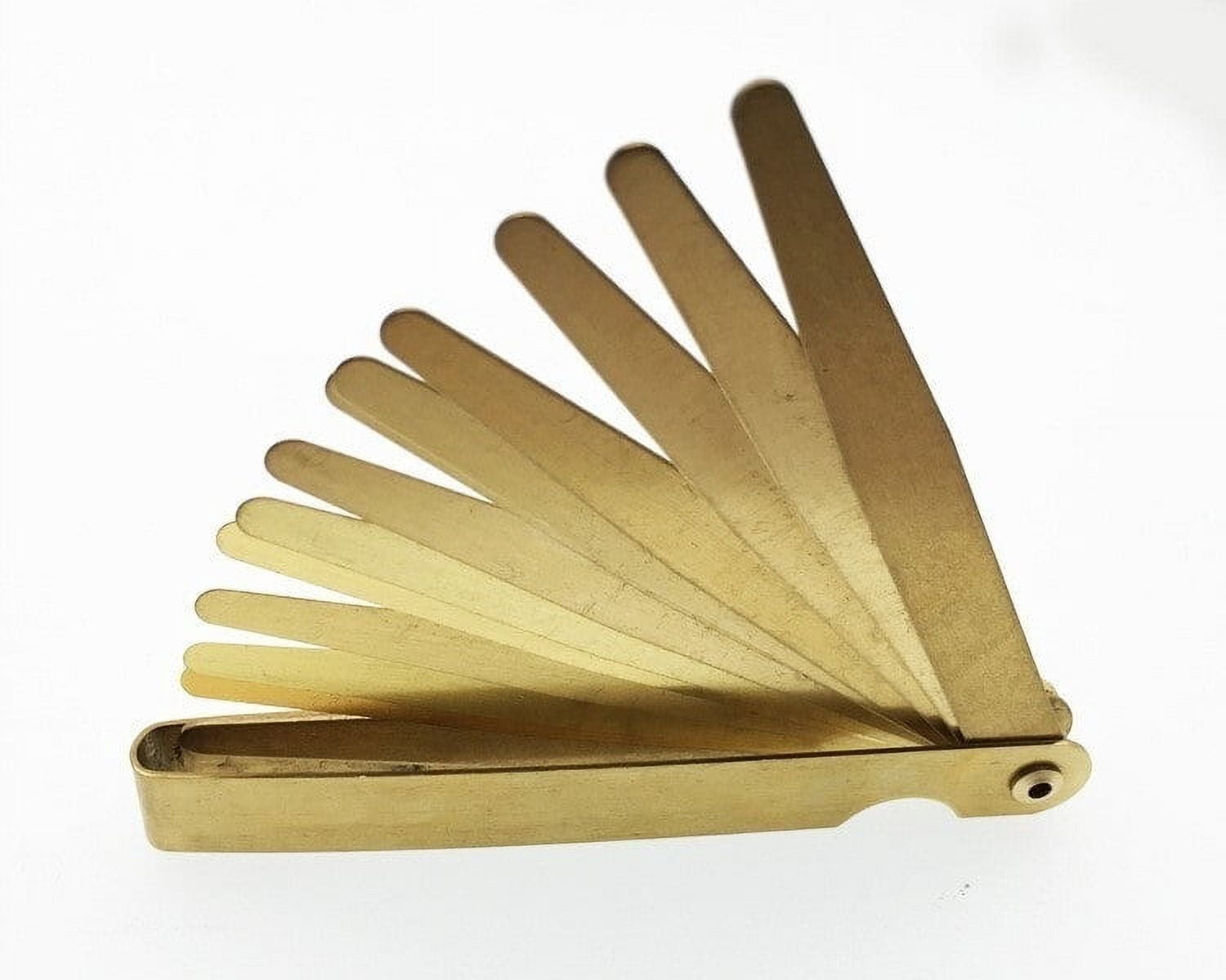13/20 Blades Metric Thickness Feeler Gauge 0.05-1mm Brass Measuring Tool For Width Gap For Designers Engineers And Mechanics ,Easy to Use