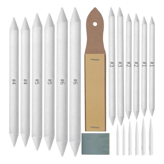 13/20Pcs Double-end Blending Stumps Tortillions Set with Sharpener Sharpener