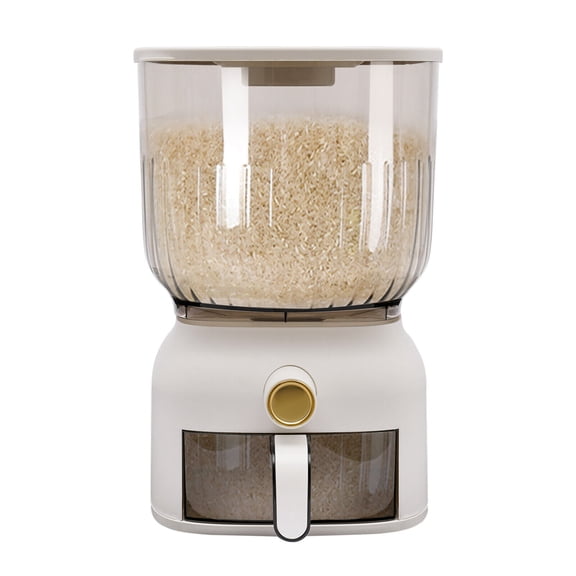 13.23 lbs Large Sealed Grain Storage Container PP Rice Food Dispenser Kitchen Organizer Countertop