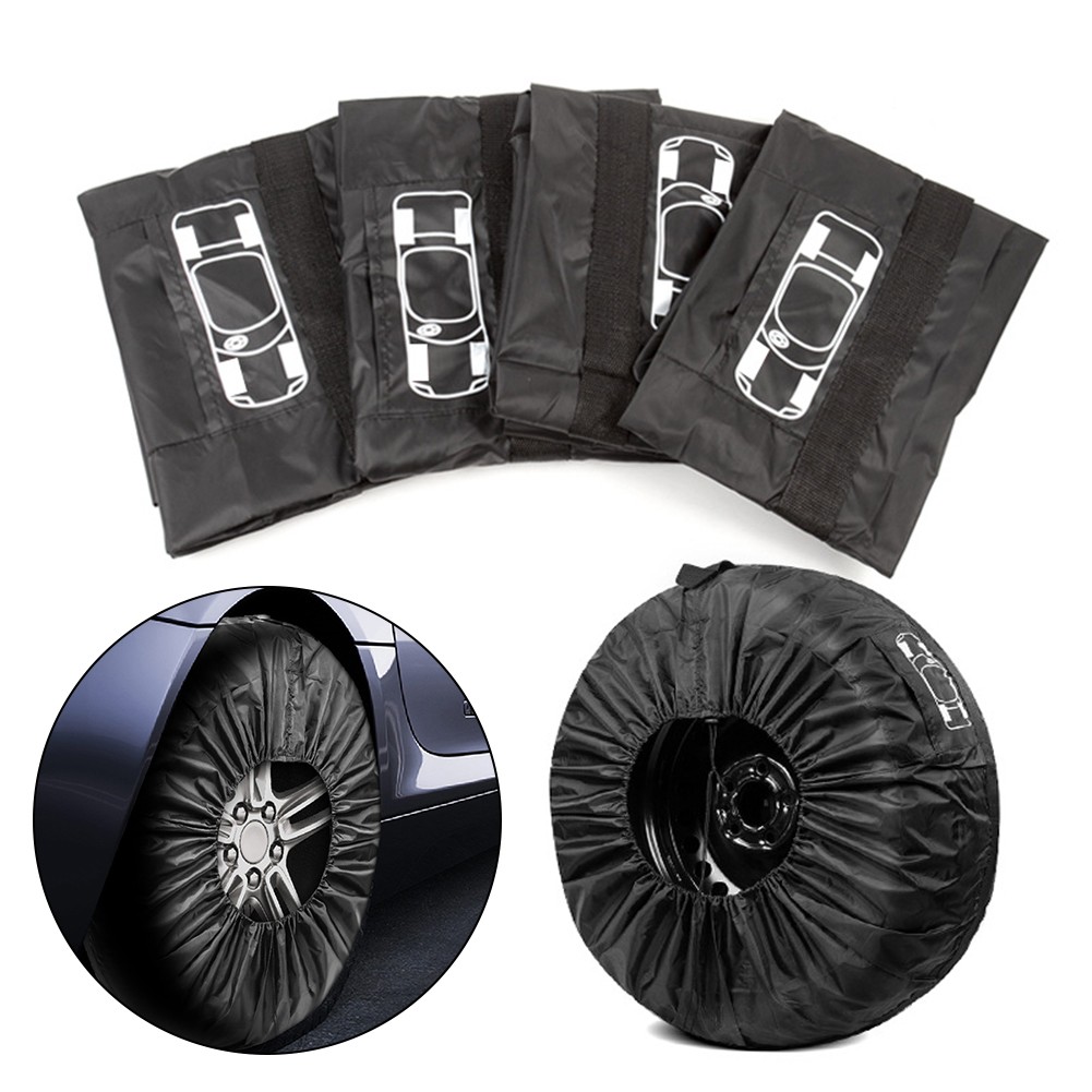 1323IN Car Spare Tyre Tire Protection Cover Carry Tote Handle Storage
