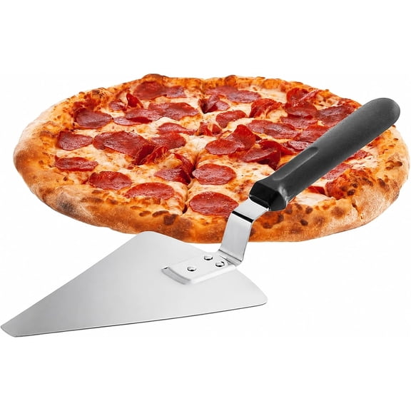 Pizza, Pie & Cake Server 13.25 Inch - Extra Large Stainless Steel Pizza Server - Pizza, Pie, Cake, Lasagna & Quiche Serving - 1 Pack - Bits N Things