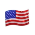 thumbnail image 1 of 13.25" LED Lighted Patriotic 4th of July American Flag Window Silhouette Decoration Battery Operated, 1 of 2