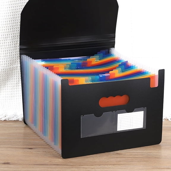 13/25 Pockets Accordian File Folder Expanding File Organizer Filing Box Portable Colorful Paper/Bill/Receipt/Document Holder