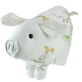 thumbnail image 1 of 13.25" White Soft Green and Yellow Floral Pig Spring Tabletop Decoration, 1 of 3
