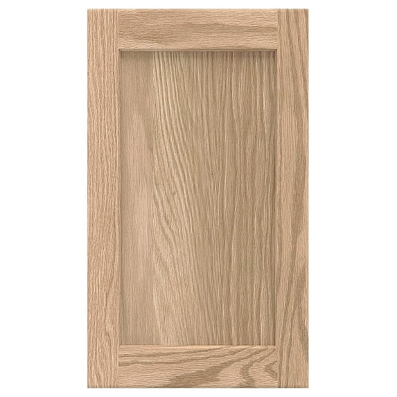 13.25W x 29H Unfinished Oak Kitchen Cabinet Door Replacement, Shaker Style