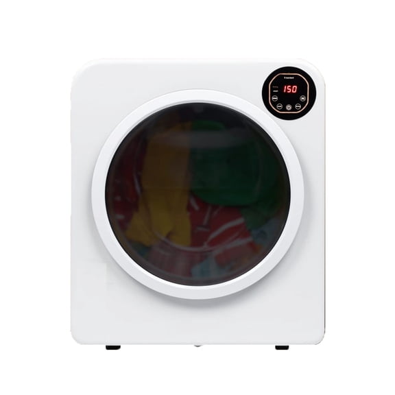 13.2LBS Portable Electric Clothes Dryer, 3.22 Cu.Ft Front Load Compact Laundry Dryer Stainless Steel Tub, Easy Button Control for Home Apartment Dorm RV Camping, White