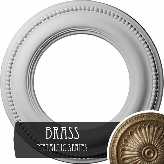 13 3/4"OD x 2 3/4"ID x 3"P Asa Ceiling Medallion (Fits Canopies up to 4 1/2"), Hand-Painted Brushed Mahogany