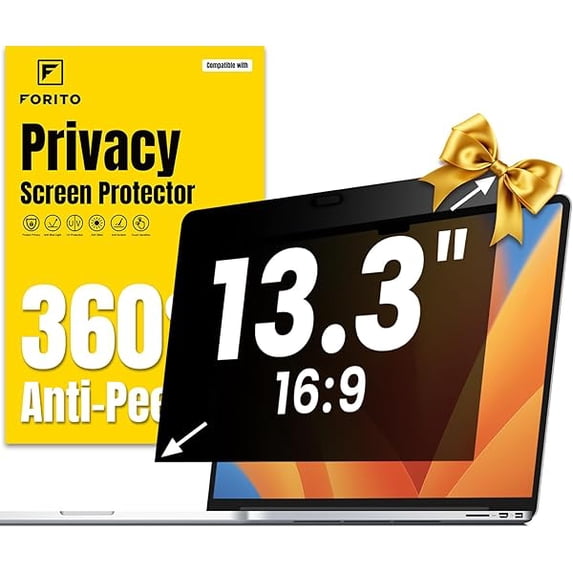 13.3 Inch 16:9 360°Laptop Privacy Screen Protector, Anti Peeping and ...