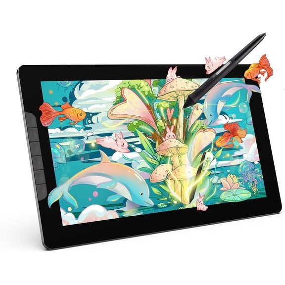 13.3 Inch Drawing Tablet with Screen, Full-Laminated Anti-Glare Graphics Drawing Monitor, 122% sRGB, 8192 Pressure Stylus Pen, Compatible with Windows/Mac Major Design Software