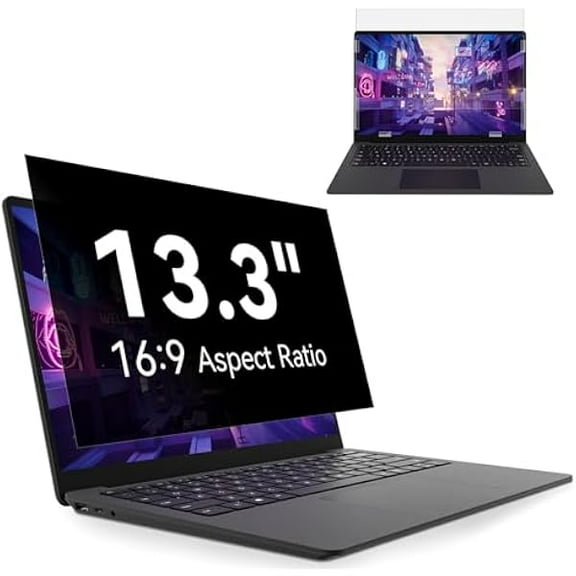 13.3 Inch Laptop Privacy Screen Compatible With Lenovo Hp Dell Acer Asus Thinkpad Envy Xps, 16:9 Aspect Removable Anti Glare Blue Light Filter Protector,13 in Computer Monitor Privacy Shield