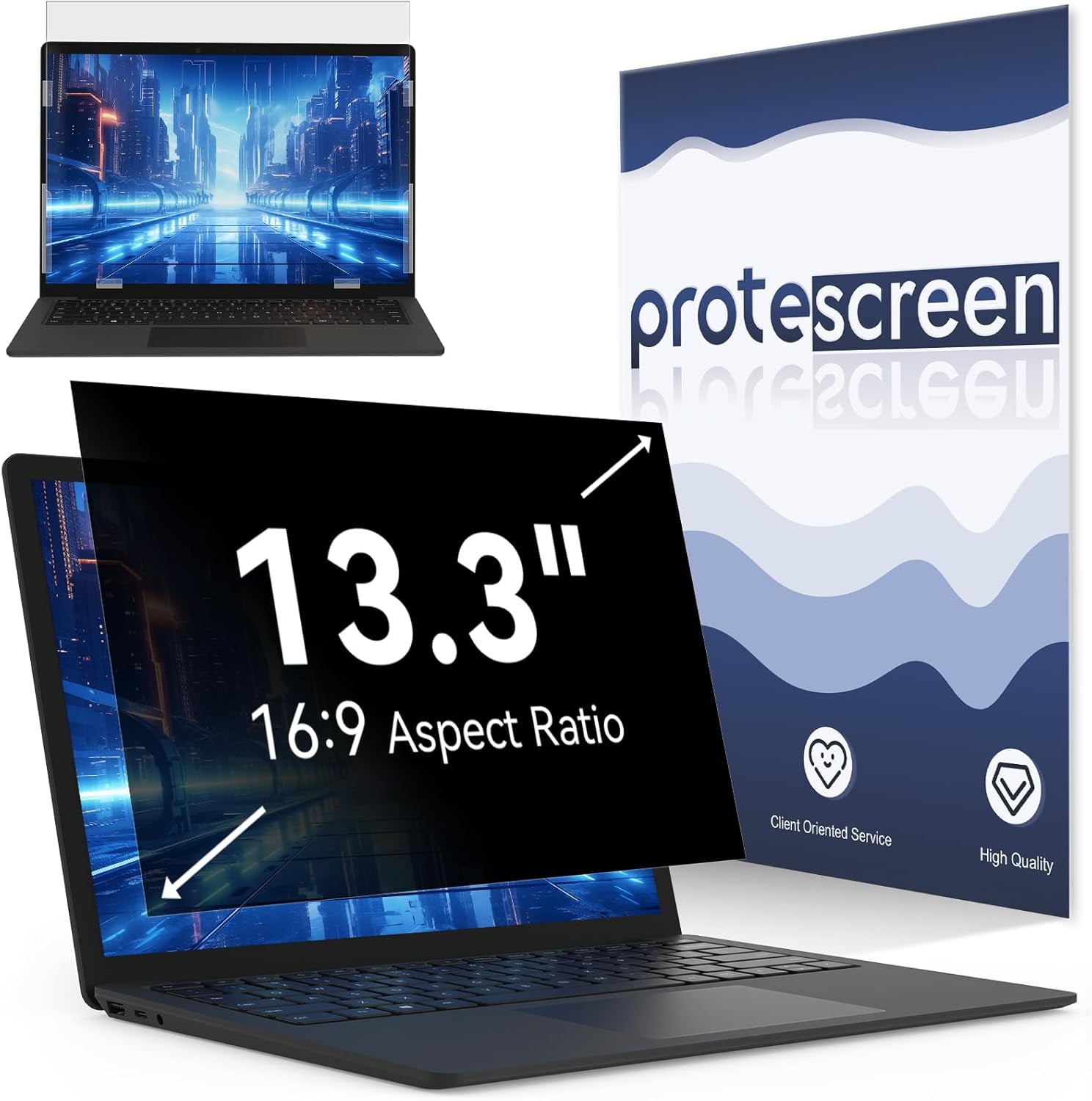 BELLEMOND 14 Inch 16:10 Magnetische Laptop Privacy Screen Filter