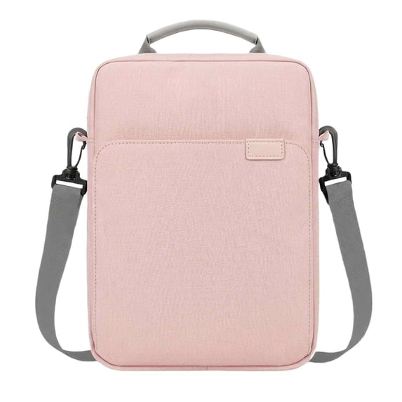 13.3 Inch Portable Tablet Case, Laptop Shoulder Bag with Crossbody Strap, Pink