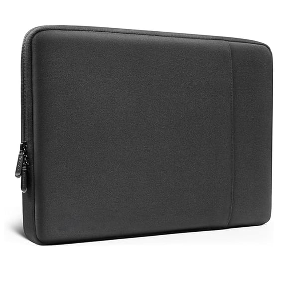 13.3 Inch Water Resistant Shockproof Padded Laptop Sleeve Slim Notebook Carrying Case with Front Accessory Pocket,Black