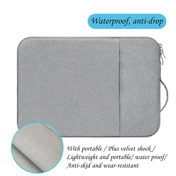 13.3"Laptop Sleeve Case for MacBook M2 M1 Air13.6 Air13.3 MacBook Pro13 14 with Handle Pocket Briefcase Waterproof HandBag (light gray,M2 MacBook Air 13.6)