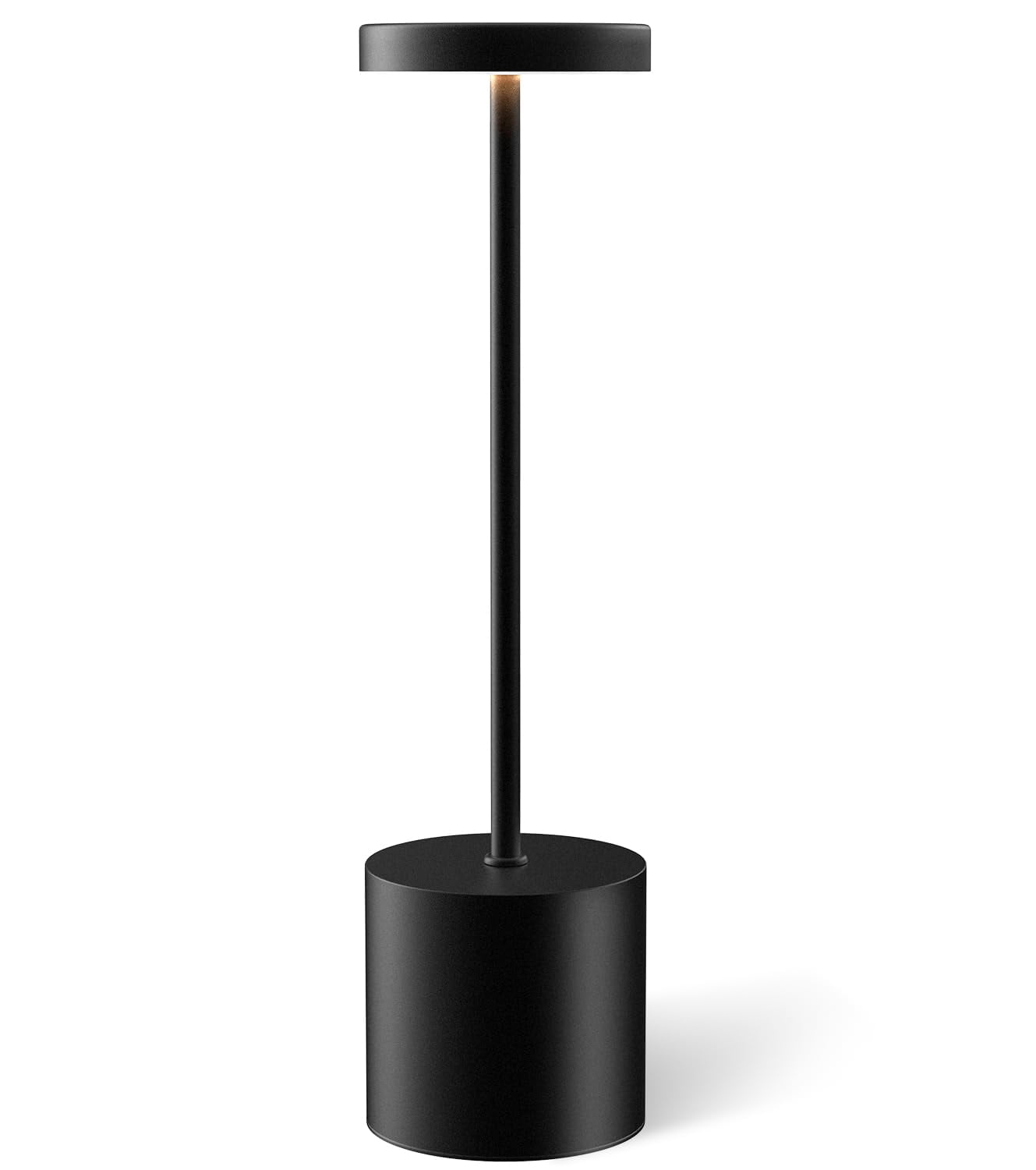 13.3"Rechargeable Cordless Table Lamps, Portable LED Desk Lamp with Touch Controls,3 Color Dimmable Lighting for Dining Patio Outdoor Bedroom Restaurant Bar(Black)