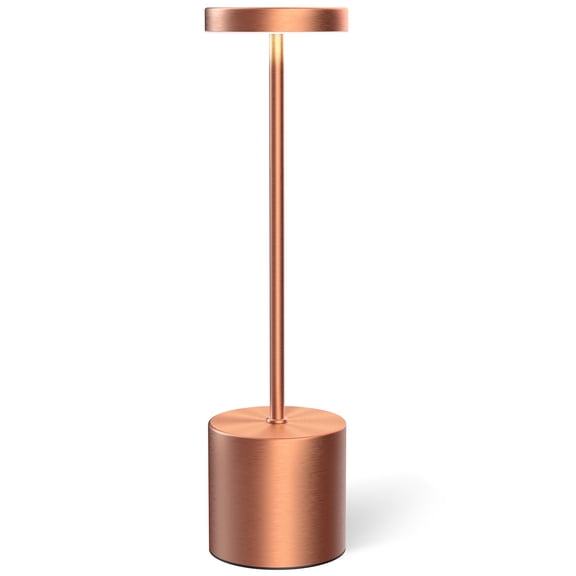 13.3"Rechargeable Cordless Table Lamps, Portable LED Desk Lamp with Touch Controls,3 Color Dimmable Lighting for Dining Patio Outdoor Bedroom Restaurant Bar(Rose Gold)
