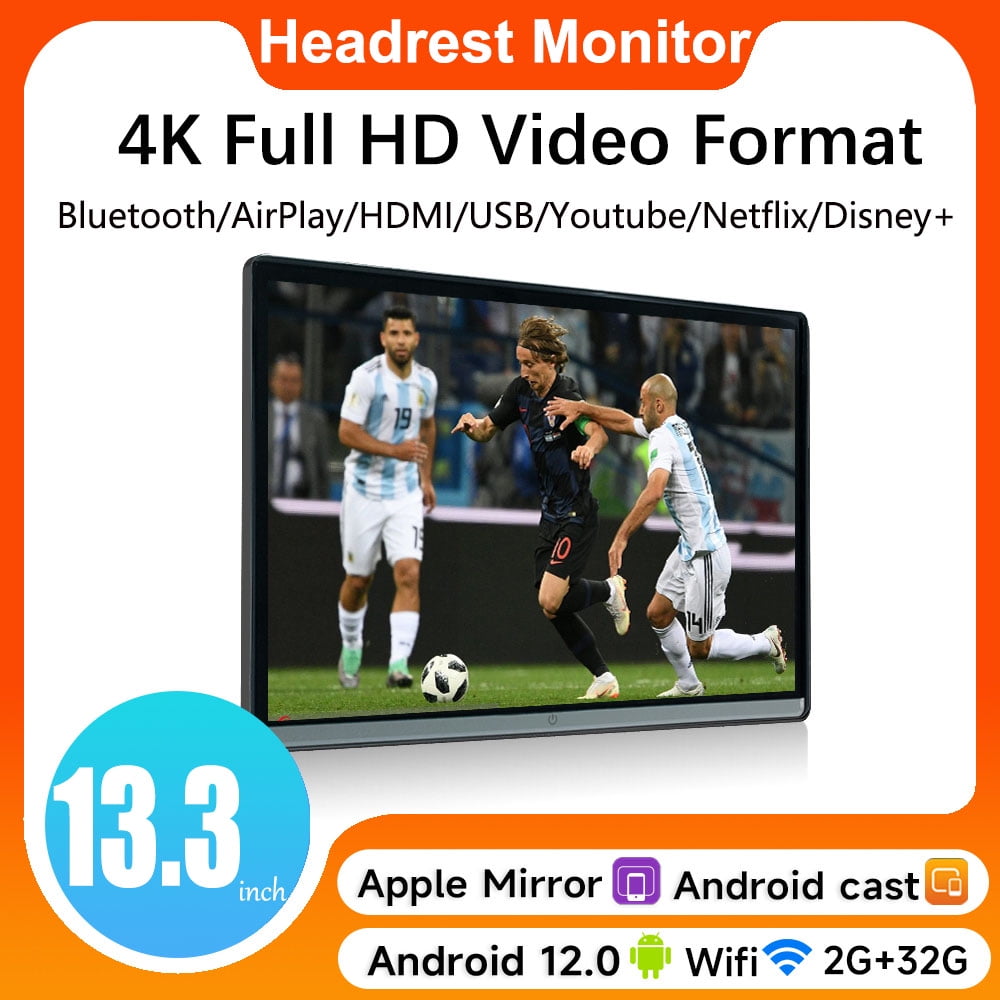 13.3 inch Headrest Monitor Display IPS Android 12 Tablet Touch Screen ...