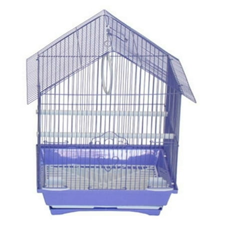 13.3 x 10.8 x 17.8 in. House Top Style Medium Parakeet Cage, Purple
