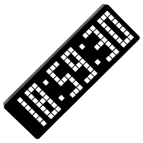 13 in / 32 cm LED Pixel Timer, Digital Retro Clock, Programmable Countdown Clock, Memory Function, Remote Control, 2 Brightness Levels, Tabletop for Gaming Room, Gym