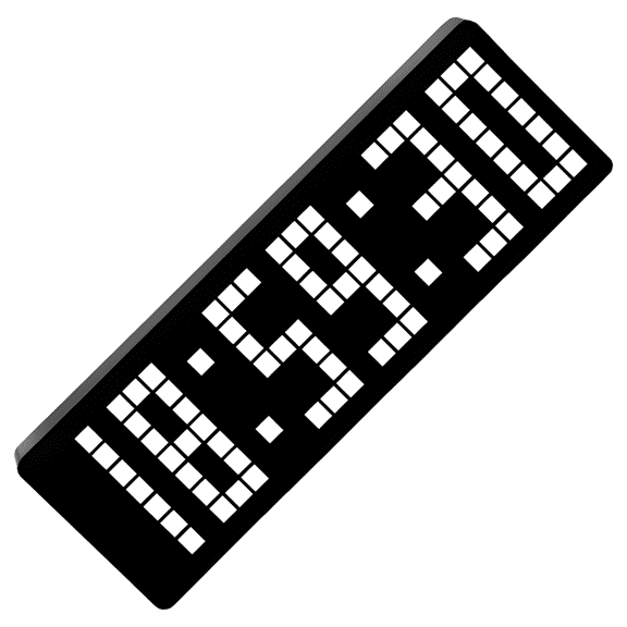 13 in / 32 cm LED Pixel Timer, Digital Retro Clock, Programmable Countdown Clock, Memory Function, Remote Control, 2 Brightness Levels, Tabletop for Gaming Room, Gym