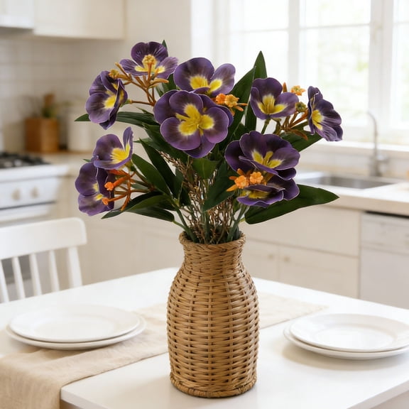 13.38in Spring Artificial Crabapple Blossom for Window Ledge Styling, Banquet Table Accent and Wedding Arch Decor, Faux Floral Arrangement