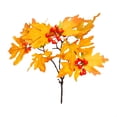 thumbnail image 1 of 13.39 Inch Artificial Maple Leaf Stem with Berries, Lifelike Autumn Decor Branch, Fake Foliage Ornament for Vases, Fireplaces, Wedding Tables, Halloween Crafts and Fall Home Decor,Yellow, 1 of 9