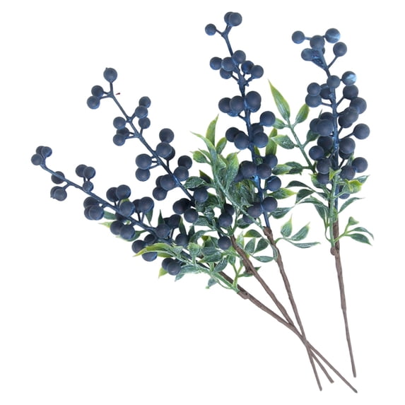 13.4 Inch Artificial Berry Stem Spray with Green Leaf,Fake Berry Branch Pick,Floral Craft Vase Bouquet Filler,Wedding Home Table Centerpiece Accessory for Indoor Outdoor Holiday Mantle Wall Decor