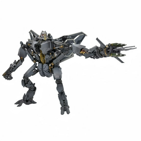 13.4 Inch Oversized Fighter Jet Converting Collector Statue, Large Plane-Robot Multicolor Premium Hobby Display Model