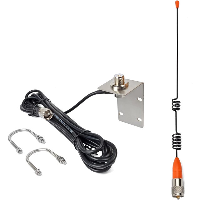 13.4 Inch Marine VHF Antenna, 159V02 Low Profile Stainless Steel Boat