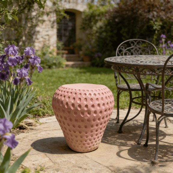13.4"Oversized Resin Stool, Strawberry Fruit Stool, Side Table, Home Decor Plant Stand Garden Indoor Outdoor Decorations, Multi-Purpose Innovative Garden Furniture