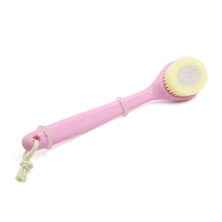 13.4" Soft Bristle Long Handle Bath Shower Body Brush Srubber, Pink