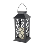 13.4" Solar Lantern Outdoor Garden Hanging Lantern Waterproof LED Flickering Flameless Candle Mission Lights for Table,Outdoor Mothers Day Gifts Mom Wife