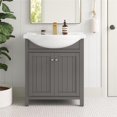 thumbnail image 1 of 13.4 cu. ft. Marian Bath Vanity with Porcelain Vanity Top & White Basin, Gray, 1 of 1