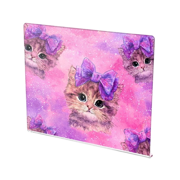 13.4" x 16.5" Food-Grade Acrylic Cutting Board Non-Slip Kitchen Chopping Board Adorable Orange Cat Pattern