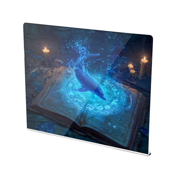 13.4" x 16.5" Food-Grade Acrylic Cutting Board Non-Slip Kitchen Chopping Board Ancient Magic Book