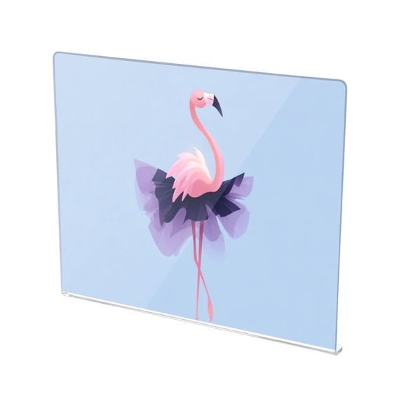 13.4" x 16.5" Food-Grade Acrylic Cutting Board Non-Slip Kitchen Chopping Board Ballet Flamingo