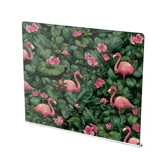 13.4" x 16.5" Food-Grade Acrylic Cutting Board Non-Slip Kitchen Chopping Board Beautiful Flamingos